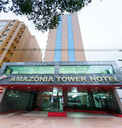 Fachada do Amazônia Tower Hotel em Manaus